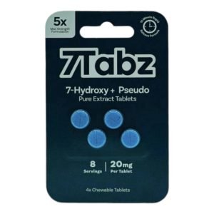 7Tabz 7-Hydroxy mitragynine Kratom Extract 20mg Tablets 4Tab