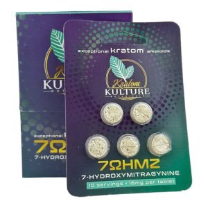 Kratom Kulture 7ohmz 18mg 5 Tablets Blister Pack