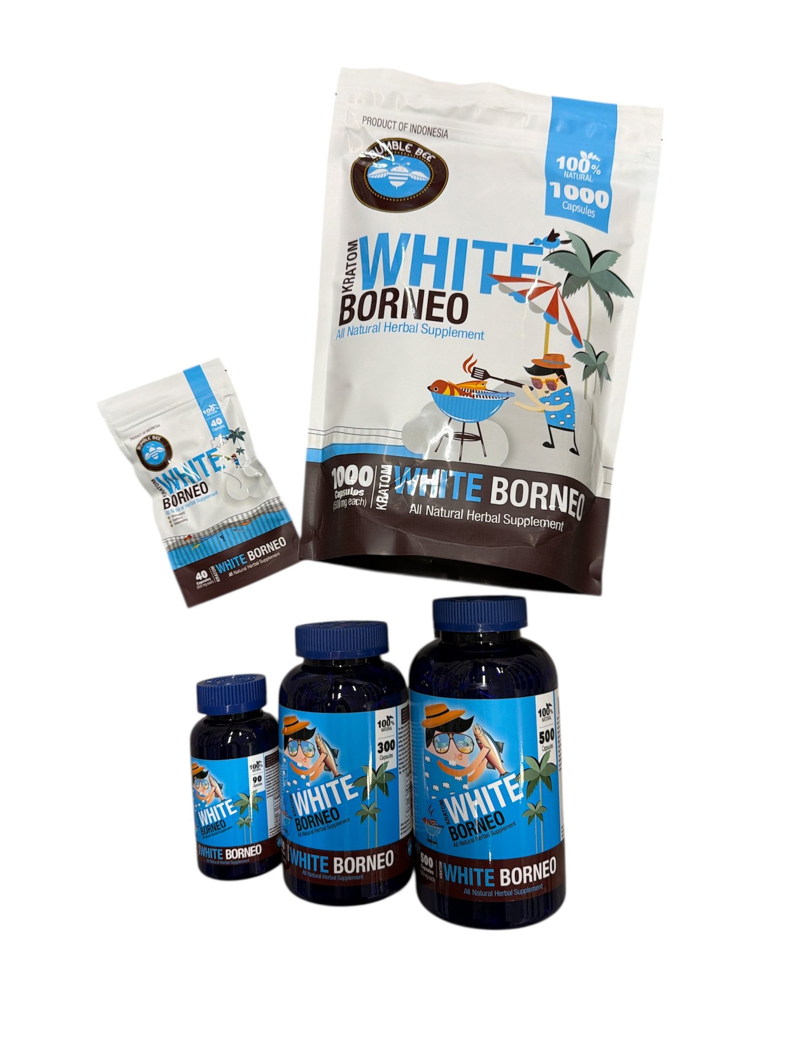 Bumble bee kratom capsules White Borneo