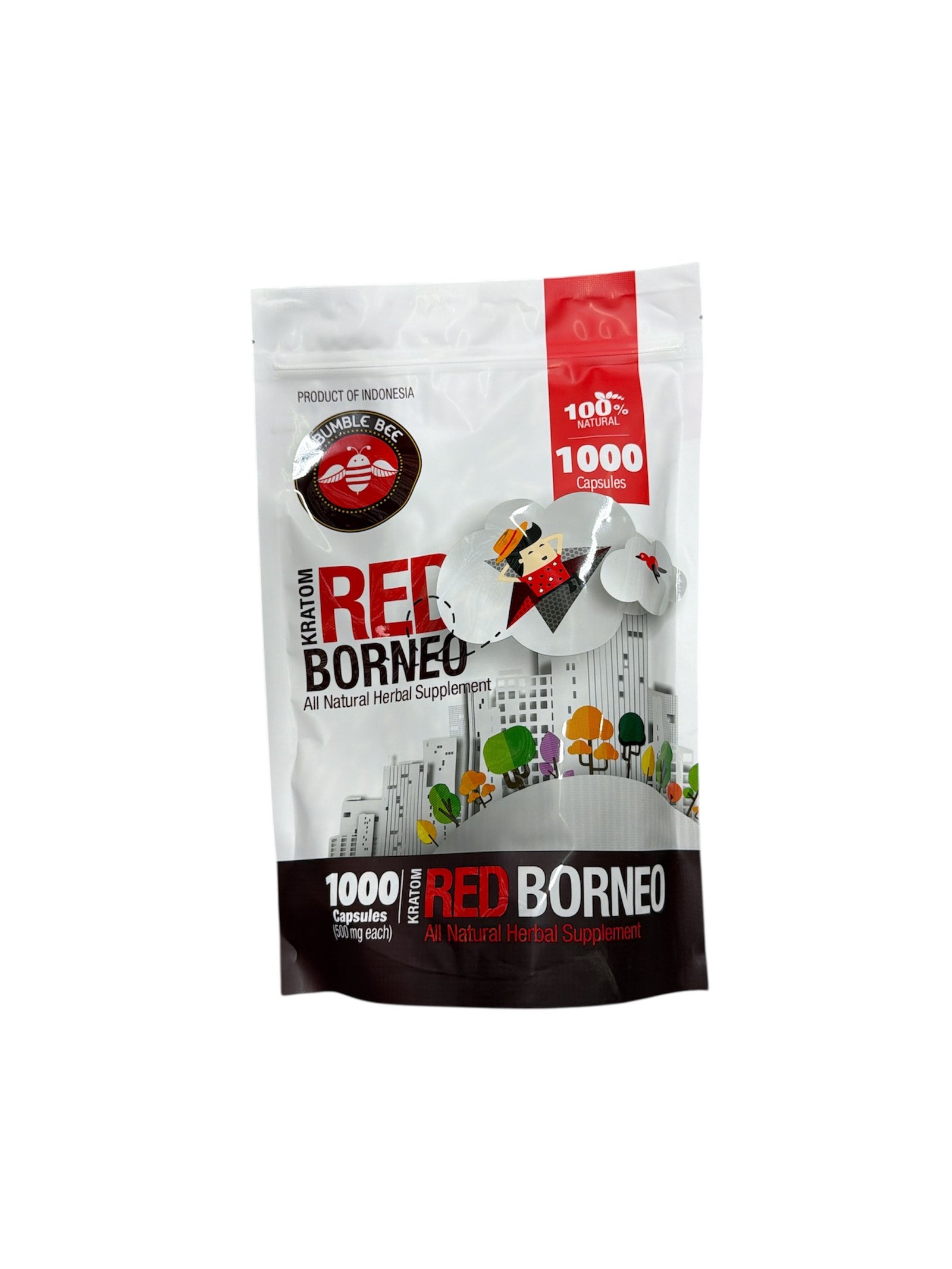 Bumble bee Kratom capsules Red Borneo