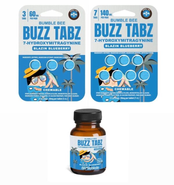 Bumblebee buzztabz 20mg blazin blueberry