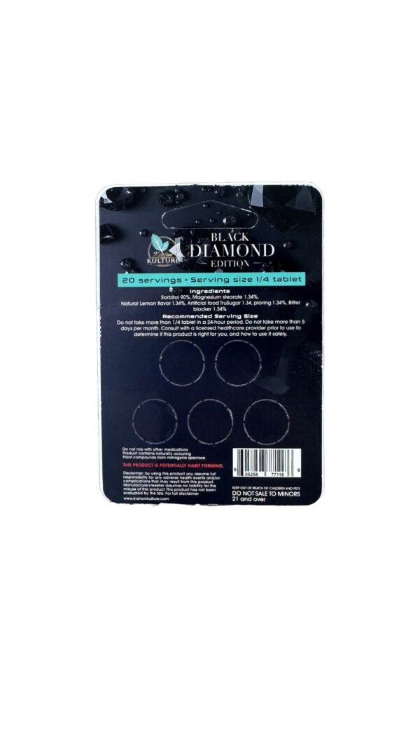 Kratom Kulture 7-Hydroxy 81mg Tablet Black Diamond Edition - Image 3